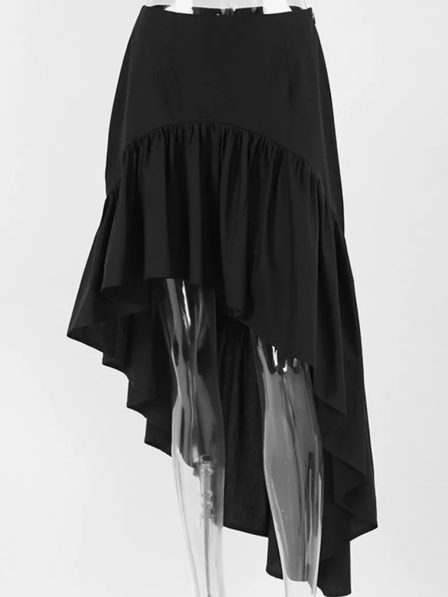 Jupes noires courtes asymétriques pour femmes