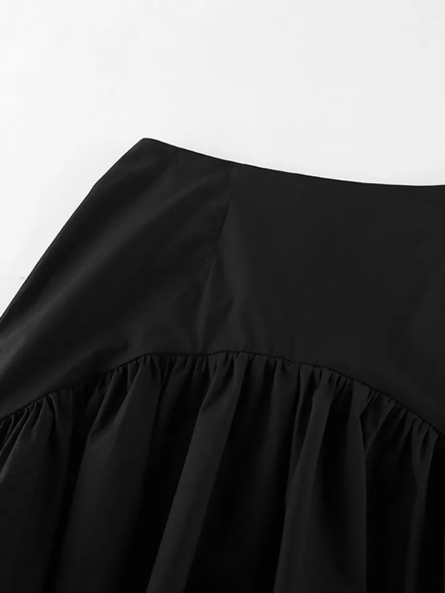 Jupes noires courtes asymétriques pour femmes