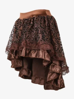 Jupes noires en tulle taille haute sexy coupe asymétrique mini bas pour femmes
