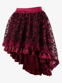 Jupes noires en tulle taille haute sexy coupe asymétrique mini bas pour femmes