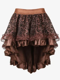 Jupes noires en tulle taille haute sexy coupe asymétrique mini bas pour femmes
