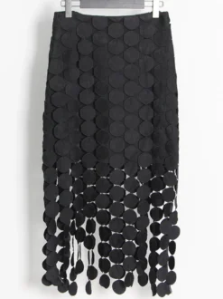 Jupes noires taille haute élégantes longues pour femmes