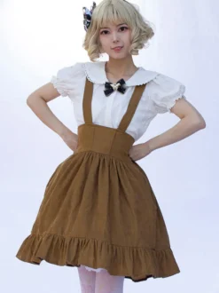 Jupe Style Pastoral Lolita SK Cardcaptor Sakura Imprimé Fleurie Volants