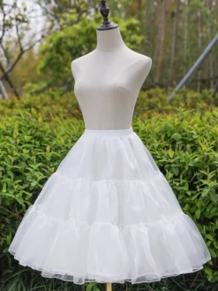 Jupon de mariage nuptiale beau jupon demi-glissement en tulle à deux niveaux