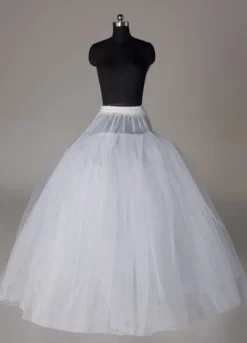 Jupon 2026 jupon de mariage blanc de 4 couches en polyester
