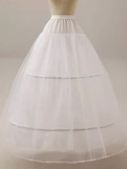 Jupon 2026 jupon de mariage blanc de 2 couches en polyester