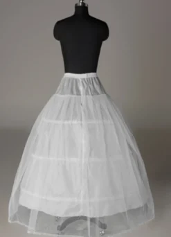 Jupon nuptial blanc 2 couches en voile de tulle