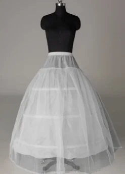 Jupon nuptial blanc 2 couches en voile de tulle