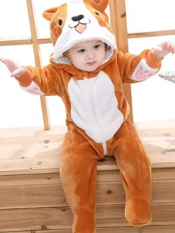 Kigurumi Onesie pyjama enfant dessin animé nourriture combinaison en fibres de Polyester