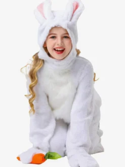 Kigurumi Pyjama Combinaison Animal Halloween Enfant Gants Polyester Combinaison Chapeau