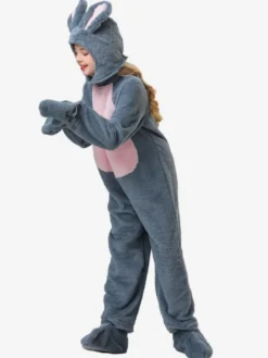 Kigurumi Pyjama Combinaison Animal Halloween Enfant Gants Polyester Combinaison Chapeau