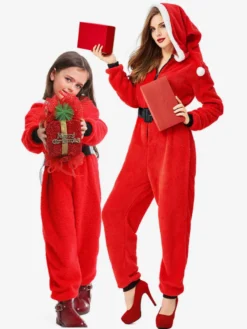 Kigurumi Pyjamas Cadeaux Noël Rouge Costumes Carnaval Déguisements Halloween