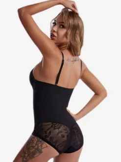 Linge de Mariée Body gainant en dentelle corset gainant caraco soutien-gorge gainant