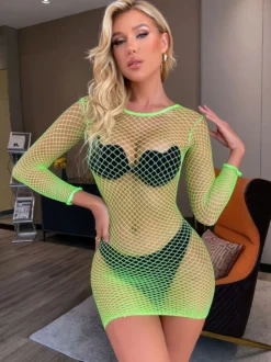 Linge de Mariée Bonneterie Femme Lingerie Sexy avec Manches Longues à Col Rond Coupe Cintrée Unicolore