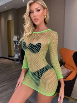 Linge de Mariée Bonneterie Femme Lingerie Sexy avec Manches Longues à Col Rond Coupe Cintrée Unicolore