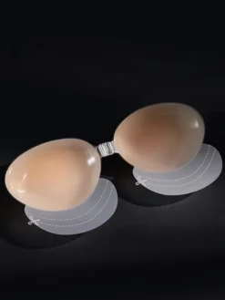 Linge de Mariée Cache-tétons push-up sans bretelles à fermeture avant en silicone avec ailettes latérales