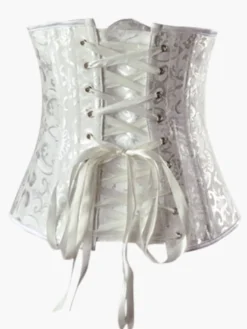 Linge de Mariée Corset sein nu en jacquard blanc Déguisements Halloween