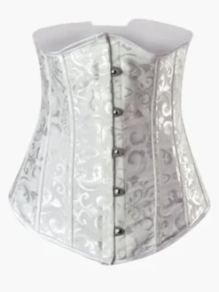 Linge de Mariée Corset sein nu en jacquard blanc Déguisements Halloween