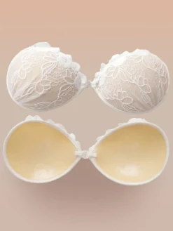 Linge de Mariée Lingerie Pasties pour femmes soutien-gorge sans bretelles dos nu push-up en dentelle à imprimé floral