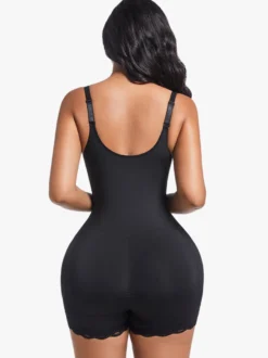Linge de Mariée Lingerie sculptante couleur chair sans manches bretelles gaine intégrale grande taille contrôle du ventre soutien de la poitrine effet push-up ceinture amincissante