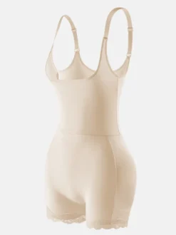 Linge de Mariée Lingerie sculptante couleur chair sans manches bretelles gaine intégrale grande taille contrôle du ventre soutien de la poitrine effet push-up ceinture amincissante