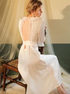 Linge de Mariée Robes Pyjama Sexy Dentelle Dos Nu
