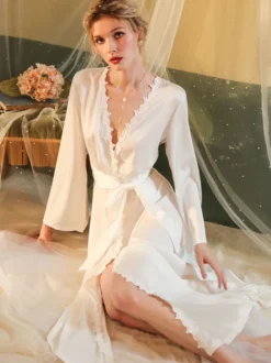 Linge de Mariée Robes Pyjama Sexy Dentelle Dos Nu