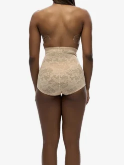 Linge de Mariée Short gainant taille haute en dentelle pour contrôle du ventre et compression pour amincissement des cuisses