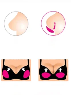 Linge de Mariée Soutien-Gorge Adhésif Push up Dos Nu Femmes