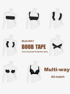 Linge de Mariée Soutien-gorge À Bande Autoadhésifs Boob Tape Pour Le Lifting Des Seins Imperméable Et Résistant À La Sueur