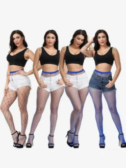 Lingerie bas collants noirs en nylon transparent