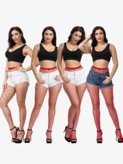 Lingerie bas collants noirs en nylon transparent