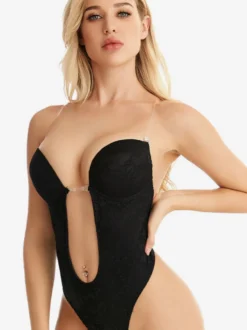 Lingerie Corset Shapewear Femme Nude Sans Manches Dos Nu Bustier