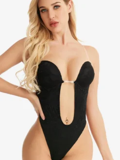 Lingerie Corset Shapewear Femme Nude Sans Manches Dos Nu Bustier