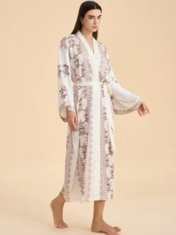 Lingerie de mariée pyjamas robes de chambre nuisettes imprimées abricot à lacets nuisettes d'intérieur