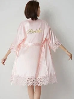 Lingerie de mariée pyjamas vêtements de nuit robes nuisettes bordeaux en crochet nuisettes