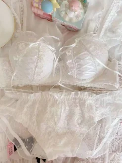 Lingerie Ensemble Soutien-Gorge Culotte En Dentelle Noire 2 Pièces Pour Adulte