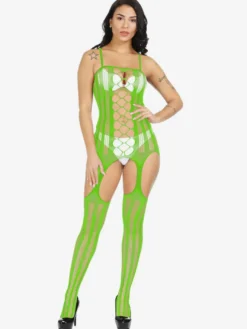 Lingerie Fendue Lingerie de mariage sexy en résille blanche avec découpes pour femmes