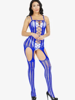 Lingerie Fendue Lingerie de mariage sexy en résille blanche avec découpes pour femmes