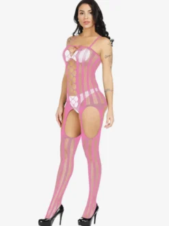 Lingerie Fendue Lingerie de mariage sexy en résille blanche avec découpes pour femmes