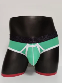 Lingerie sexy pour homme culotte slip string en coton bleu uni