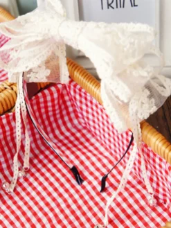 lolita coiffure Douceur avec dentelle Tea party et dentelle blanche Coiffure Déguisements Halloween