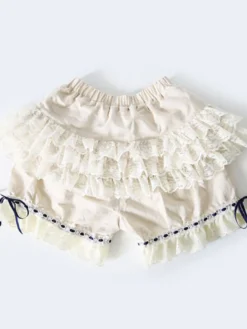 Lolita short en polyester bicolore à volants Déguisements Halloween