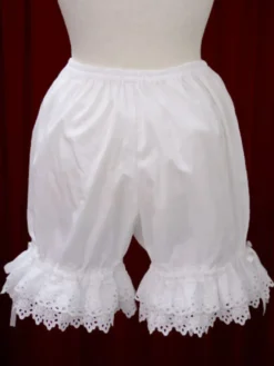 Lolita Shorts dentelle blanc en coton pour femmes Déguisements Halloween