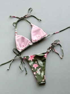 Maillot de bain bikini vert pour femme maillot de bain sexy d'été