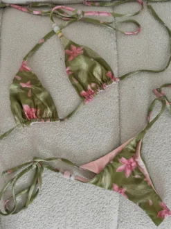 Maillot de bain bikini vert pour femme maillot de bain sexy d'été
