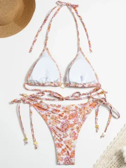 Maillot de bain deux pièces sexy à trois anneaux pour la plage en été 2026