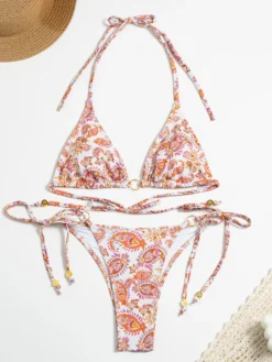 Maillot de bain deux pièces sexy à trois anneaux pour la plage en été 2026
