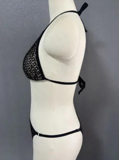 Maillot de bain sexy de plage pour femmes bikini noir fête au bord de la piscine 2026