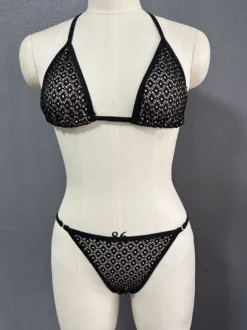 Maillot de bain sexy de plage pour femmes bikini noir fête au bord de la piscine 2026